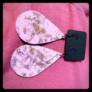 Handmade FEAUX leather earrings